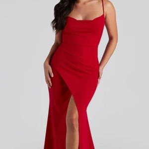 Windsor Red Bentley Wrap-Front Formal Dress (XS)